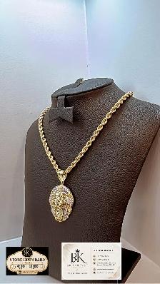 10k yellow Gold Chain with pendant # R 26 - Photo 2