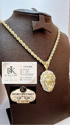 10k yellow Gold Chain with pendant # R 26 - Photo 3