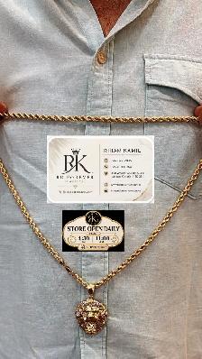 10k yellow Gold Chain with pendant # R 26 - Photo 6