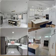 floating vanity kitchen cabinets quartz countertop - Photo 7