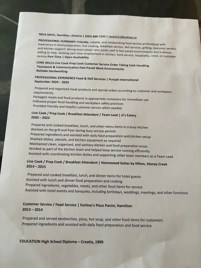 Looking for a job