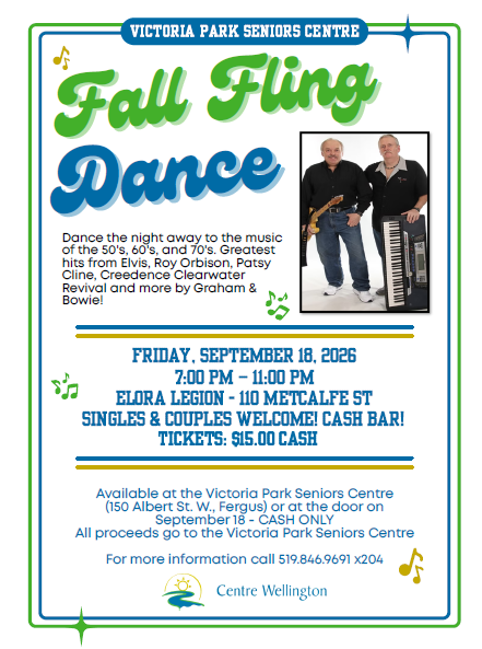 Fall Fling Dance in Support of Victoria Park Seniors centre