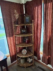 Wicker Corner Shelf