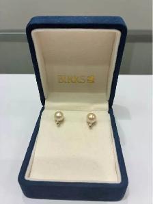 14Karat Birks Fresh Water Pearls and Diamonds Studs