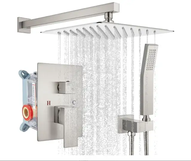 Brand New Brushed Nickel Rainfall Shower Kits For Sale
