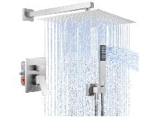 Brand New Brushed Nickel Rainfall Shower Kits For Sale - Photo 4