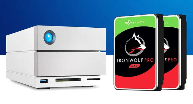 LaCie 2big Raid Thunderbolt 3 Type-C Dock 16TB NAS IronWolf HDD