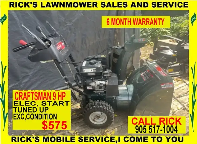 RICK'S SNOWBLOWER FOR SALE