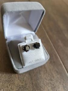 Brand New 14K White Gold Brilliant Diamond Earrings For Sale - Photo 2