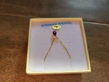 Brand New 14K Yellow Gold Amethyst Necklace For Sale - Photo 4