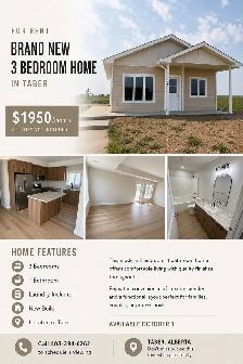 3-BEDROOM HOME FOR RENT IN TABER