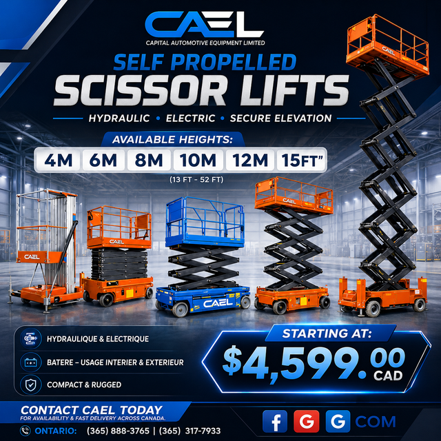 Finance! New CAEL Scissor Lifts & Electric Aerial Man Lifts – WA