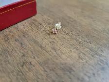Brand New 14K Yellow Gold Pink Cubic Zirconia Earrings For Sale - Photo 3