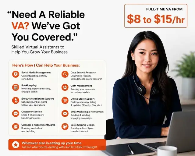 Personal Virtual Assistant — From $8/hr (Get Your Time Back!)