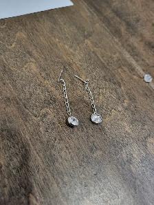 Brand New 10K White Gold Moissanite Earrings For Sale - Photo 6