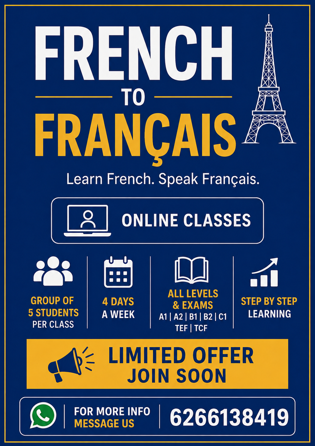 Online French Classes | All Levels | TEF & TCF Preparation