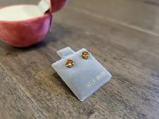 Brand New 14K Yellow Gold Citrine Earrings For Sale - Photo 2