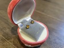 Brand New 14K Yellow Gold Citrine Earrings For Sale - Photo 5