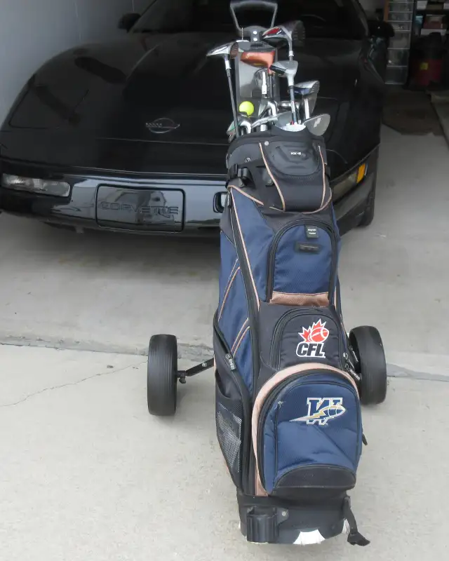 Golf Clubs and CFL Wpg Bag