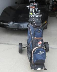 Golf Clubs and CFL Wpg Bag