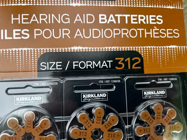 5 1/2 PACAGES OF SZ.312 HEARING ADD BATTERIES