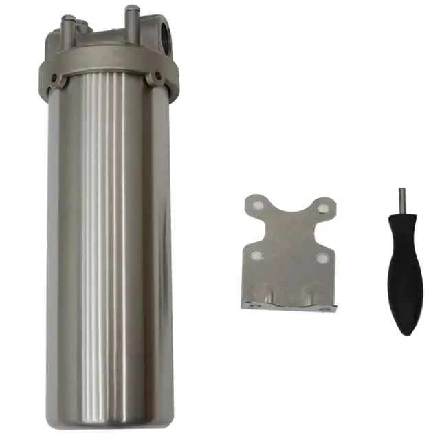 3/4in NPT Stainless Steel Water Filter  Housing 10inch  025004