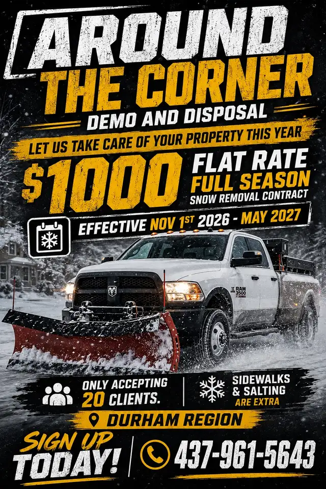 2026-2027 SEASONAL SNOW REMOVAL CONTRACT RESIDENTIAL