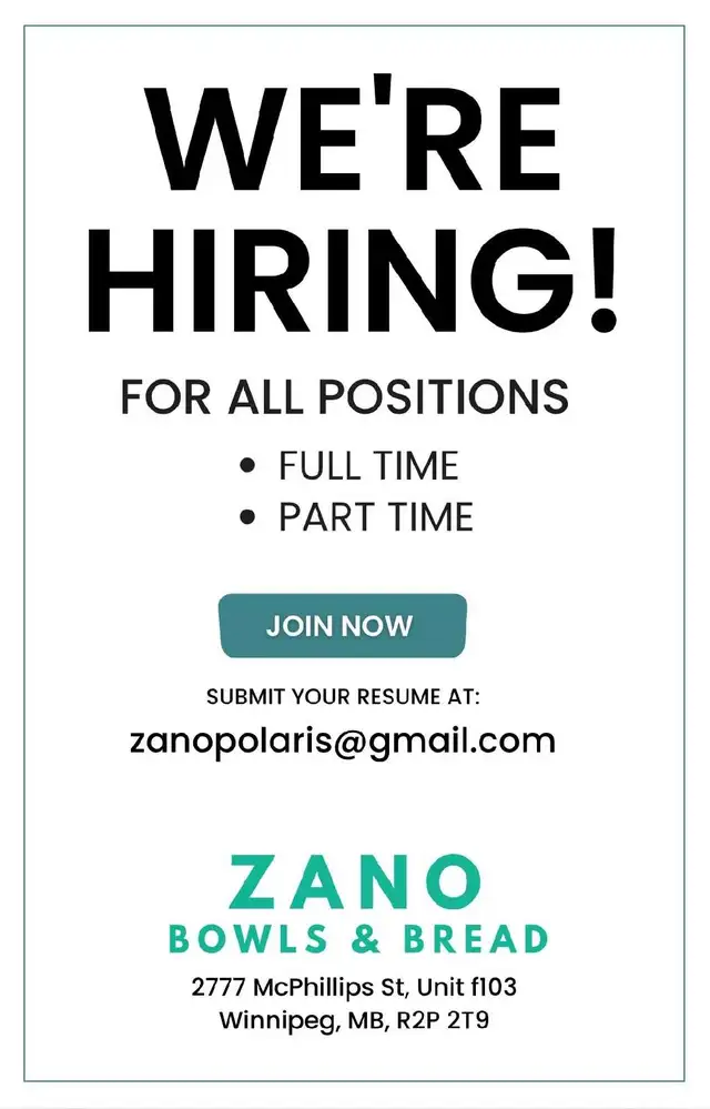 NOW HIRING FOR ALL POSITIONS