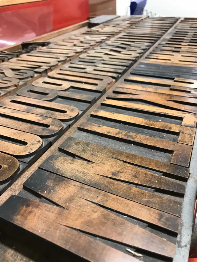 wanted letterpress wood type