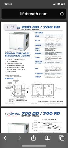 Lifebreath HVAC - 700 FD/DD like new - Photo 2