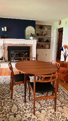 Mid century. TECK TEAK. Ensemble salle à manger. Oval Table oval - Photo 2