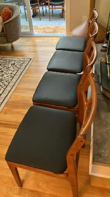 Mid century. TECK TEAK. Ensemble salle à manger. Oval Table oval - Photo 4