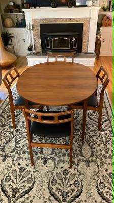 Mid century. TECK TEAK. Ensemble salle à manger. Oval Table oval - Photo 7