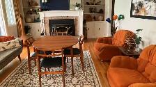 Mid century. TECK TEAK. Ensemble salle à manger. Oval Table oval - Photo 9