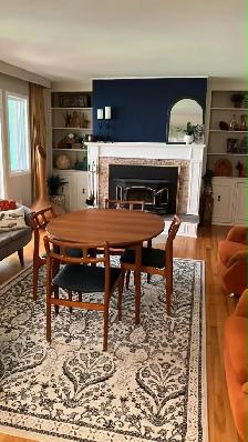 Mid century. TECK TEAK. Ensemble salle à manger. Oval Table oval - Photo 10