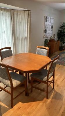 Mid century. TEAK TECK. Ensemble salle à manger. Table   2 rallo - Photo 3