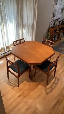 Mid century. TECK TEAK. Salle à manger / Table TRÈS GRANDE 2 ral - Photo 4
