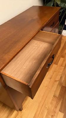 Mid century. TEAK TECK Lampe / Buffet, bahut disques vinyles, ba - Photo 9