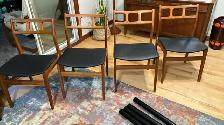 Mid century. Ensemble salle à manger. TEAK TECK chaises chairs / - Photo 7