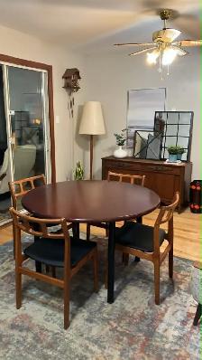 Mid century. Ensemble salle à manger. TEAK TECK chaises chairs / - Photo 10
