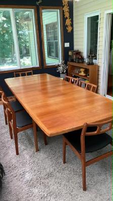 Mid century. TEAK TECK. Ensemble salle à manger. TRÈS GRANDE Tab - Photo 4