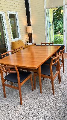 Mid century. TEAK TECK. Ensemble salle à manger. TRÈS GRANDE Tab - Photo 8
