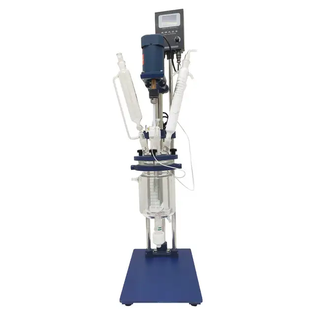 1L lab Jacketed Glass Reactor Vessel Double-Layer 220637