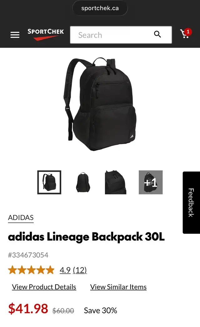 Adidas Lineage Backpack (Brand New)