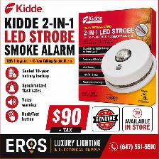 Kidde 2-in-1 LED Strobe Smoke Alarm – 120V – $90   Tax