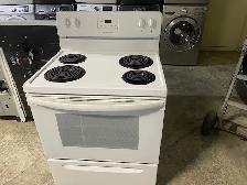 Cuisinière blanche ronds serpentins Frigidaire