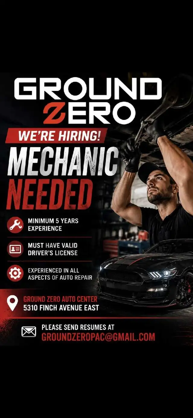 Mechanic Needed Scarborough