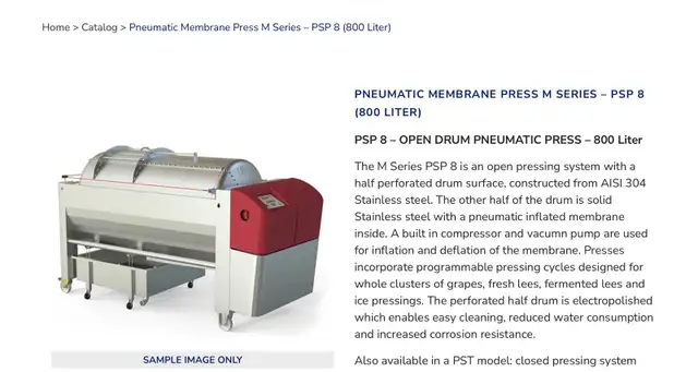 Presse pneumatique - vignoble