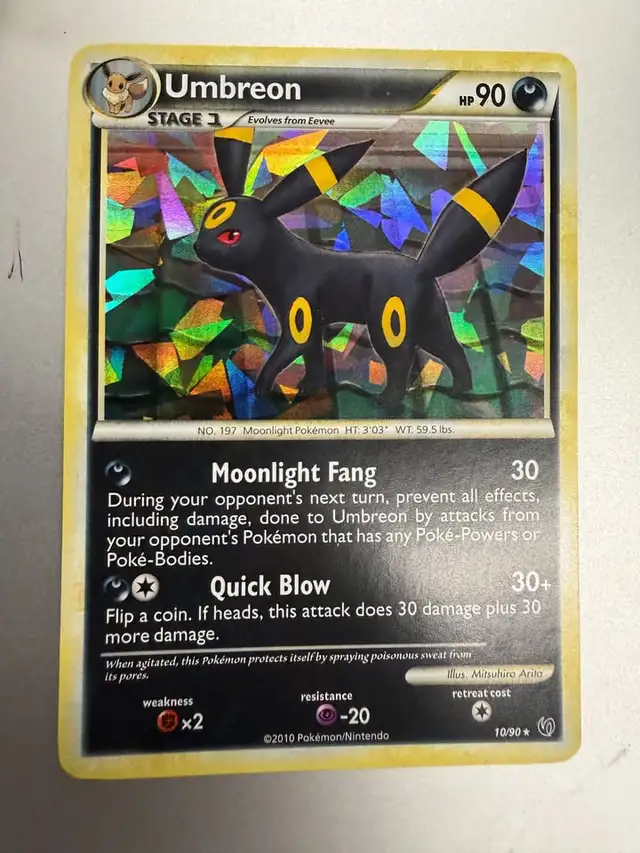 Umbreon 10/90 Undaunted Holo Pokemon