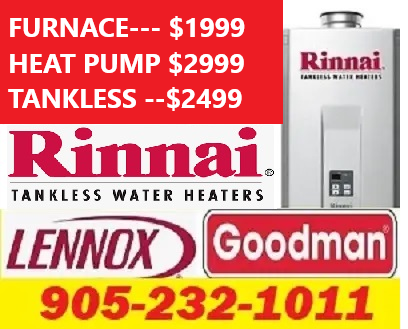 Furnace AC HP Heat Pump Tankless Water Heater & Air Conditioner